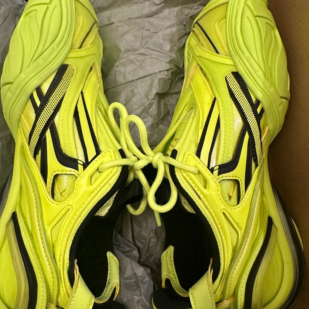 Balenciaga Wmns Tyrex Fluo Yellow Sneakers Size 6 - Picture 7 of 9